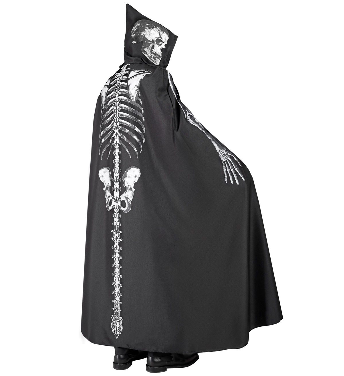 Mantello con Cappuccio Scheletro Accessori per Travestimento Carnevale Halloween - 25999