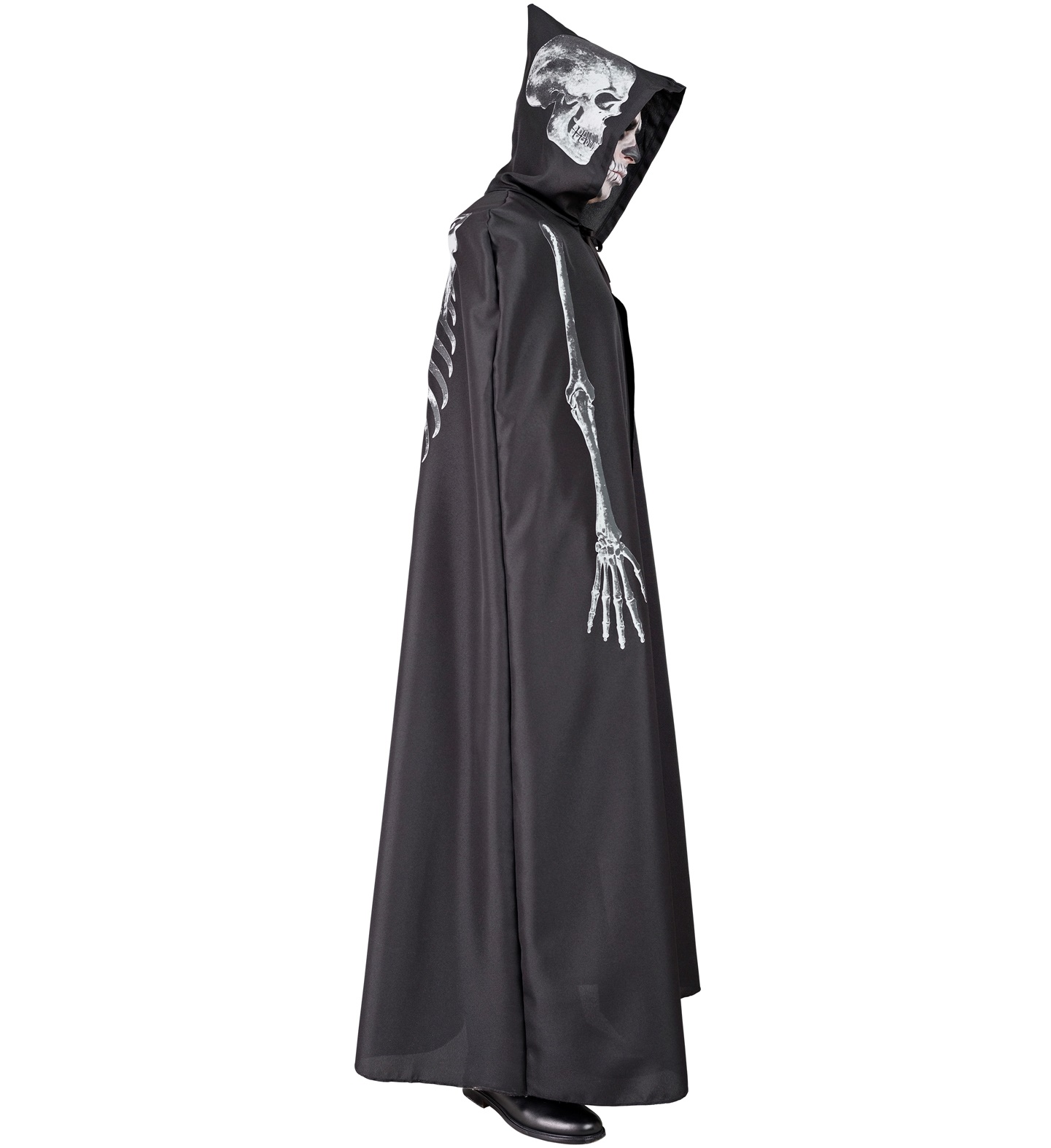 Mantello con Cappuccio Scheletro Accessori per Travestimento Carnevale Halloween - 25999