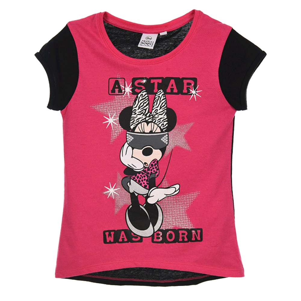 T-Shirt Maglietta Minne Manica Corta Estiva Bambina DISNEY 3/8 Anni - Ep1090fuxia