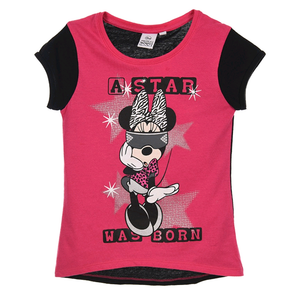 T-Shirt Maglietta Minne Manica Corta Estiva Bambina DISNEY 3/8 Anni - Ep1090fuxia