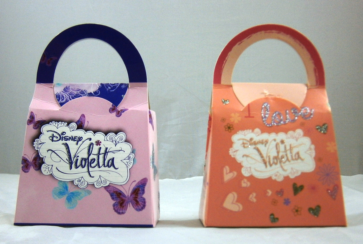 Bomboniera Violetta Scatolina a Borsetta DISNEY Portaconfetti Cm. 8x4x4