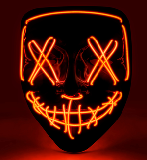 Maschera Spaventosa Purge LED Rossa Accessorio Travestimenti Halloween - 30330