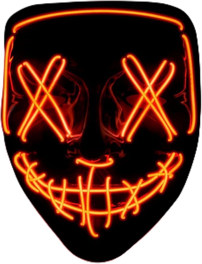 Maschera Spaventosa Purge LED Rossa Accessorio Travestimenti Halloween - 30330