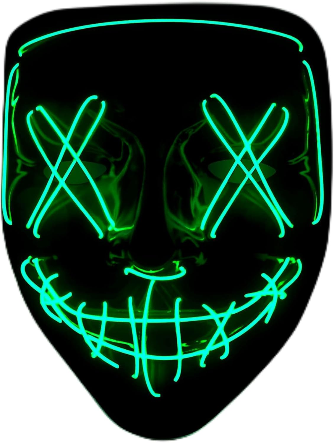 Maschera Spaventosa Purge LED Verde Accessorio Travestimenti Halloween - 30332