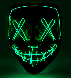 Maschera Spaventosa Purge LED Verde Accessorio Travestimenti Halloween - 30332