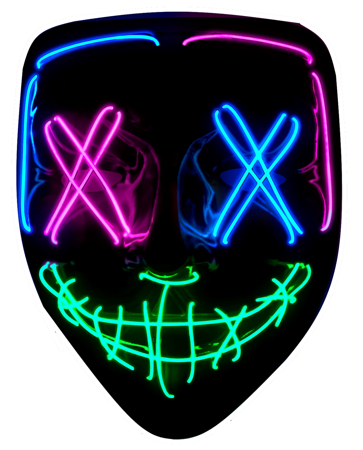 Maschera Spaventosa Purge LED Colorati Accessorio Travestimenti Halloween - 30333