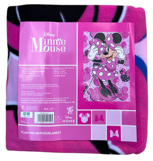 Plaid in Pile Minnie DISNEY Coperta in Morbido Poliestere 100 X 150 CM 210 Gsm - Min-1427