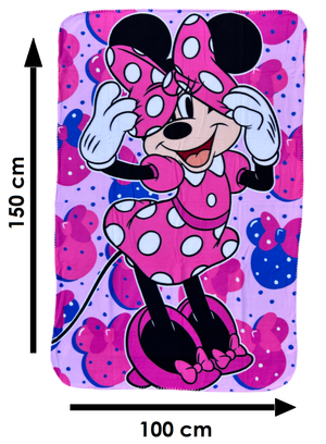Plaid in Pile Minnie DISNEY Coperta in Morbido Poliestere 100 X 150 CM 210 Gsm - Min-1427