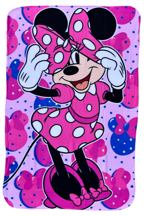 Plaid in Pile Minnie DISNEY Coperta in Morbido Poliestere 100 X 150 CM 210 Gsm - Min-1427