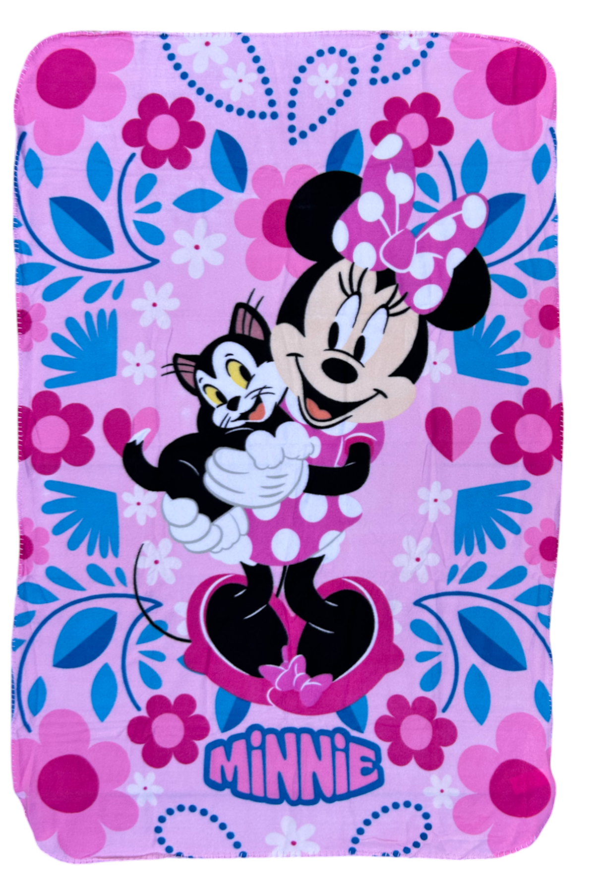 Plaid in Pile Minnie Figaro DISNEY Coperta in Morbido Poliestere 100 X 150 CM 210 Gsm - Min-1430