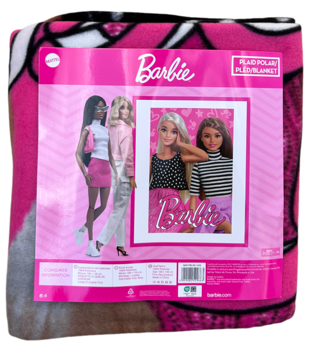 Plaid in Pile Barbie Coperta in Morbido Poliestere 100 X 150 CM 210 Gsm - Bar-1435