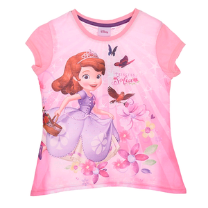 T-Shirt Maglietta Prinicipessa Sofia Manica Corta Estiva Bambina DISNEY 3/6 Anni - Ep1458rosa