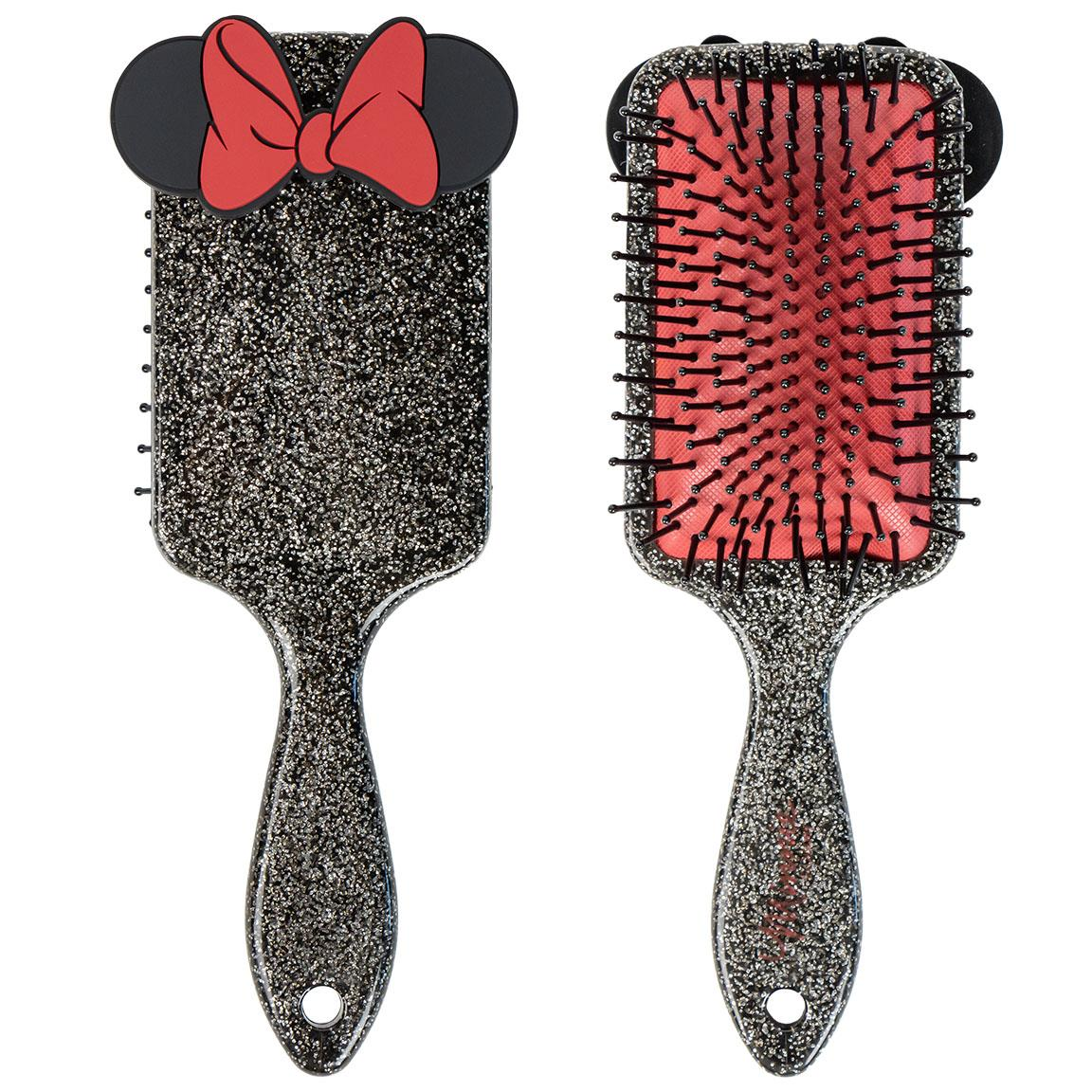 Spazzola Piatta Glitterata Minnie DISNEY Districante per Capelli 22 CM con Confezione Regalo - 2896