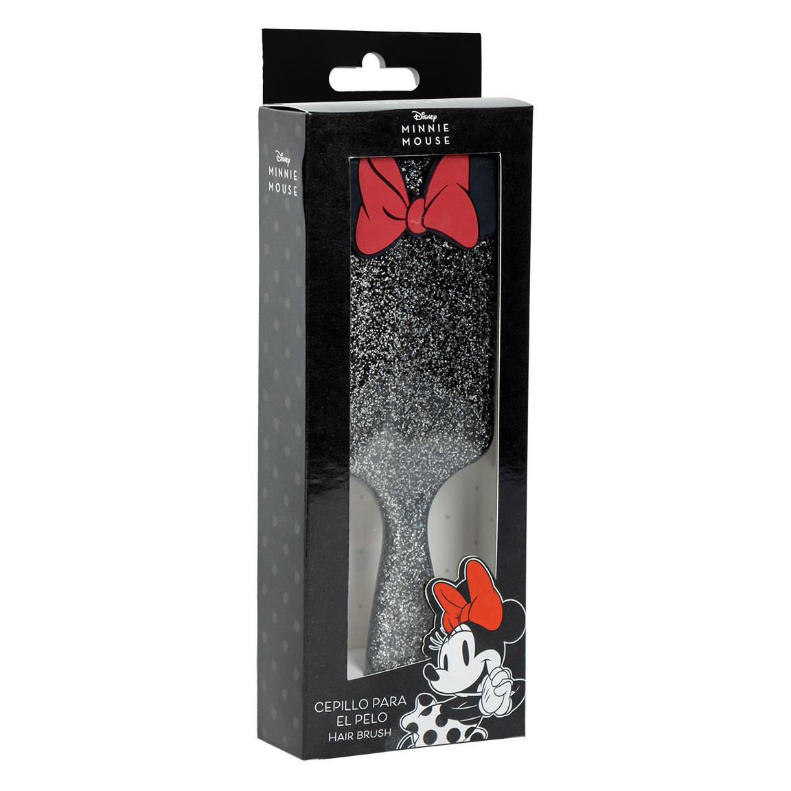 Spazzola Piatta Glitterata Minnie DISNEY Districante per Capelli 22 CM con Confezione Regalo - 2896