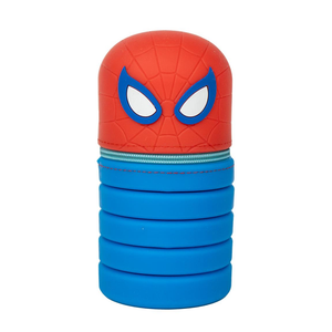 Tombolino in Silicone Spiderman MARVEL Astuccio Estensibile Portacolori 19 CM - 1212