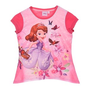 T-Shirt Maglietta Prinicipessa Sofia Manica Corta Estiva Bambina DISNEY 3/6 Anni - Ep1458fuxia