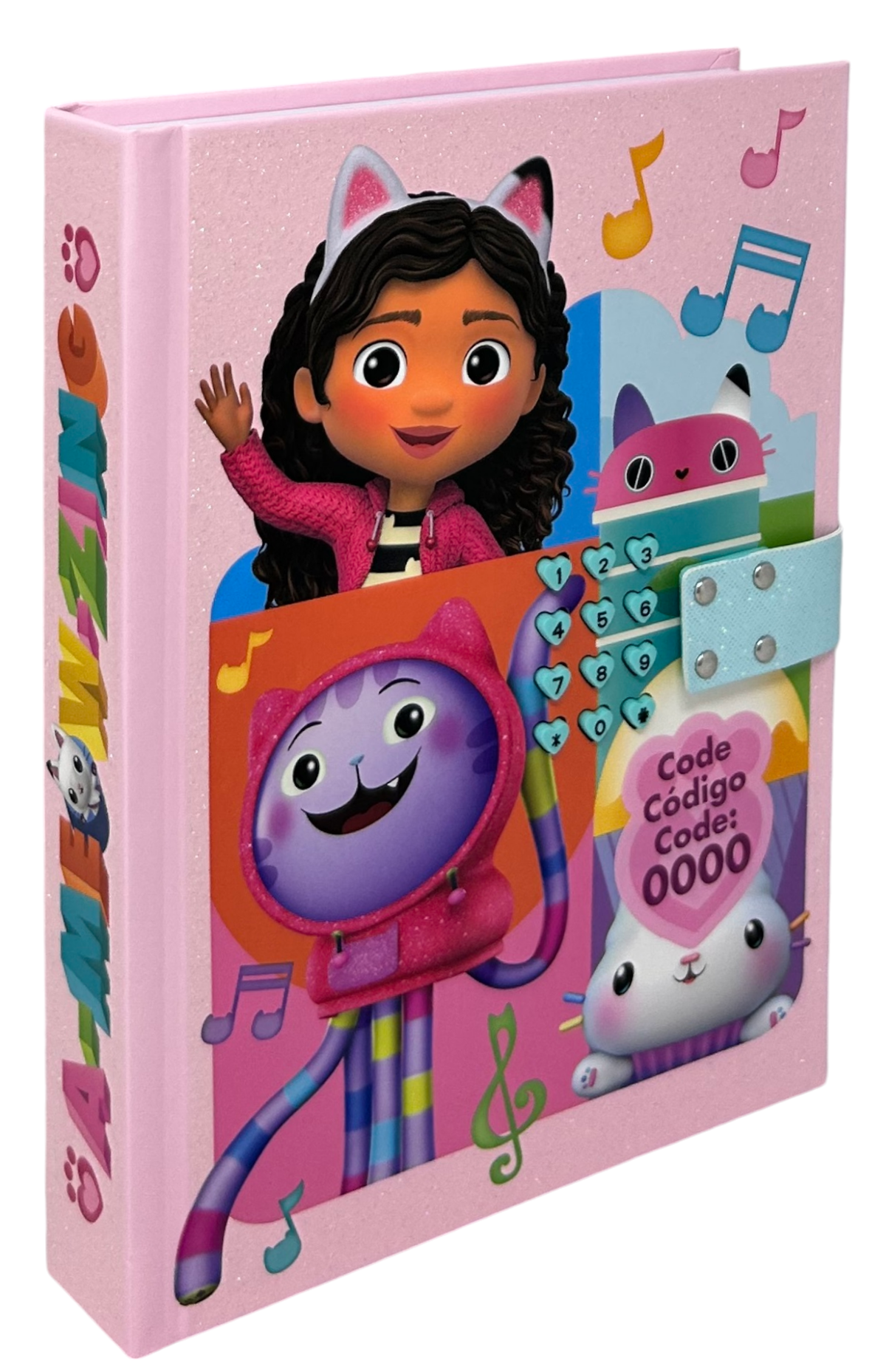 Diario Segreto Glitterato Gabby's Dollhouse con Combinazione Elettronica  - Gd00040
