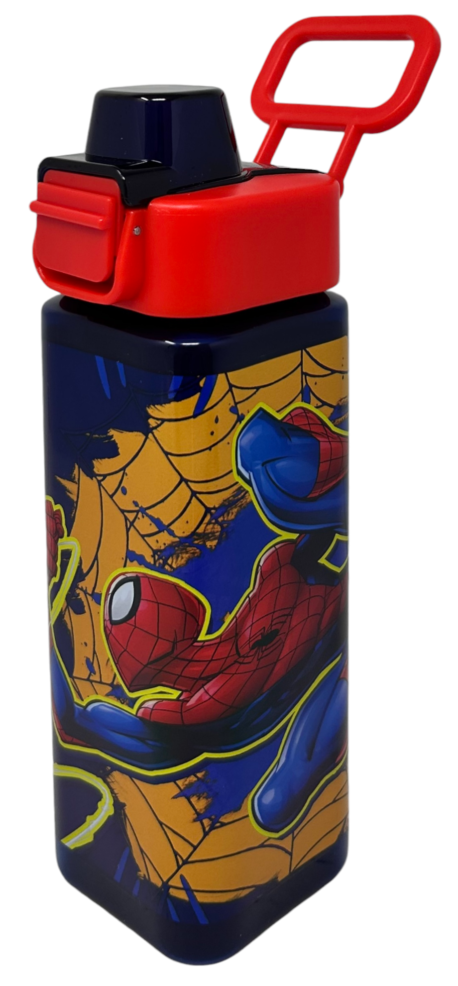 Borraccia Quadrata Spiderman MARVEL 500 Ml in Plastica Riutilizzabile con Apertura a Scatto - 843396