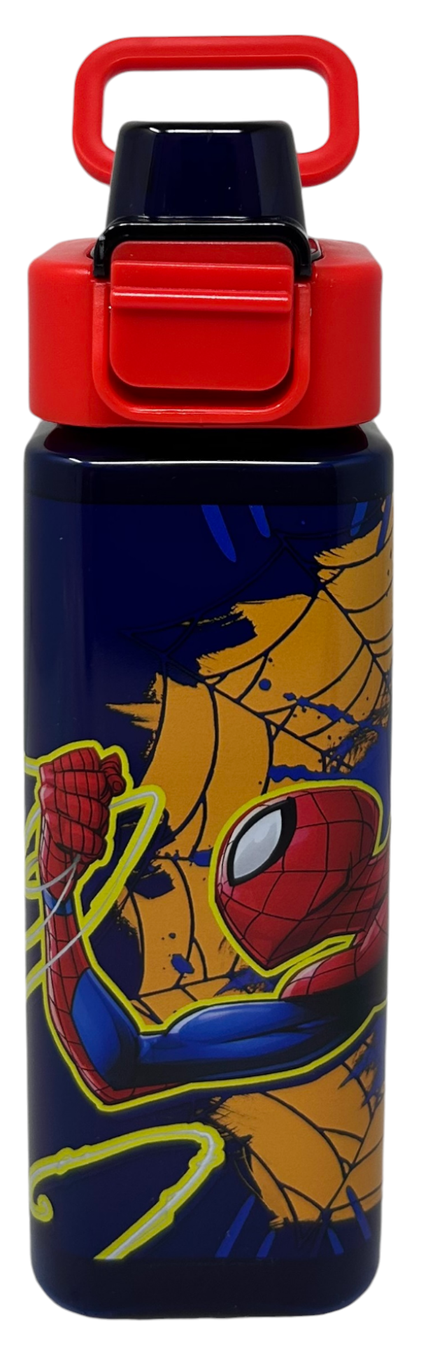 Borraccia Quadrata Spiderman MARVEL 500 Ml in Plastica Riutilizzabile con Apertura a Scatto - 843396