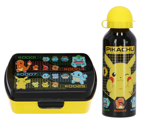 Set Borraccia in Alluminio e Portamerenda Pikachu Pokémon in Confezione - Pk00035