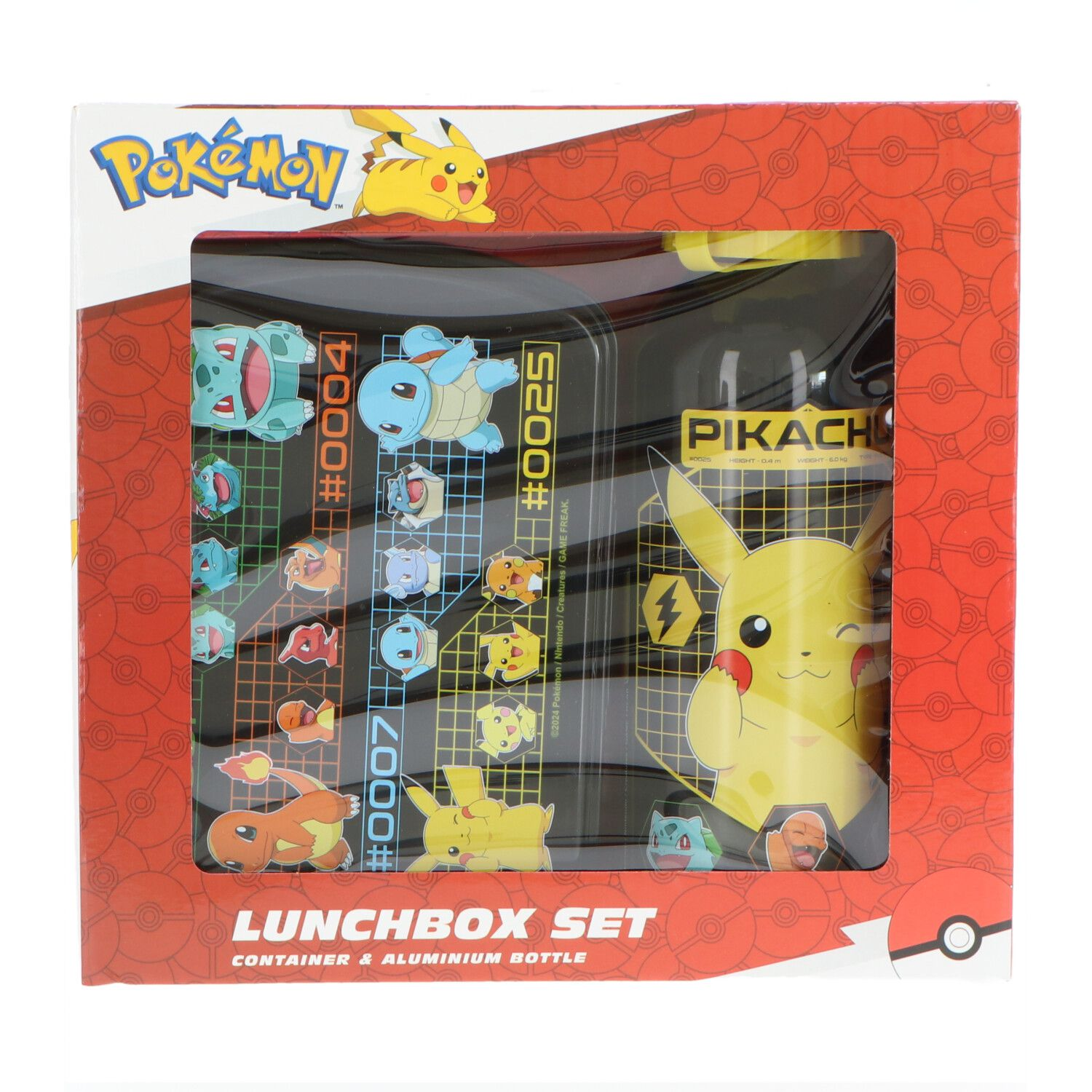 Set Borraccia in Alluminio e Portamerenda Pikachu Pokémon in Confezione - Pk00035