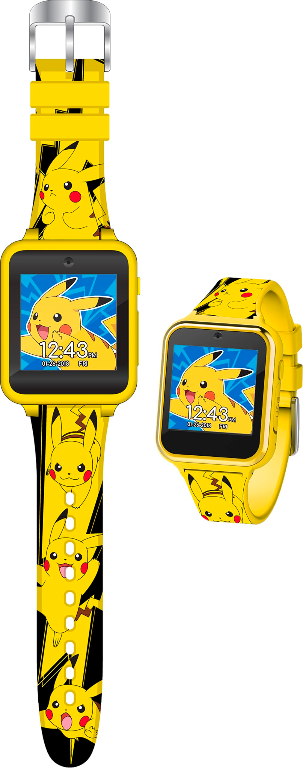 Orologio Interattivo Pikachu Pokémon Smartwatch Gioco Multifunzione con USB - Pok4260