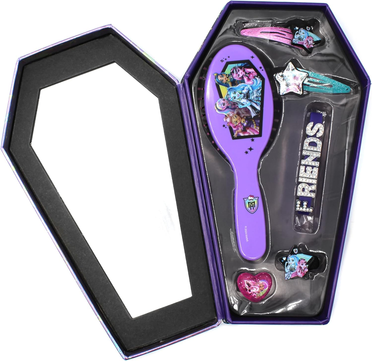 Portagioie Monster High Completo di 6 Pezzi 4 Accessori per Capelli Anello e Bracciale - 23350