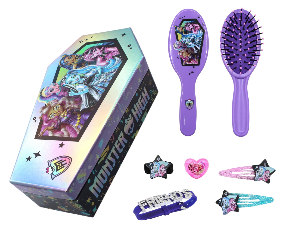 Portagioie Monster High Completo di 6 Pezzi 4 Accessori per Capelli Anello e Bracciale - 23350