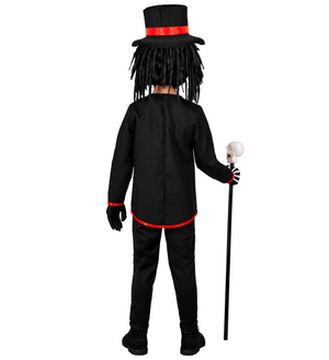 Costume Vestito Sacerdote Voodoo Travestimento per Bambini Halloween Carnevale Cosplay - 1884