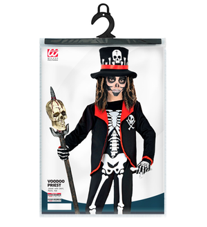 Costume Vestito Sacerdote Voodoo Travestimento per Bambini Halloween Carnevale Cosplay - 1884