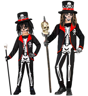 Costume Vestito Sacerdote Voodoo Travestimento per Bambini Halloween Carnevale Cosplay - 1884