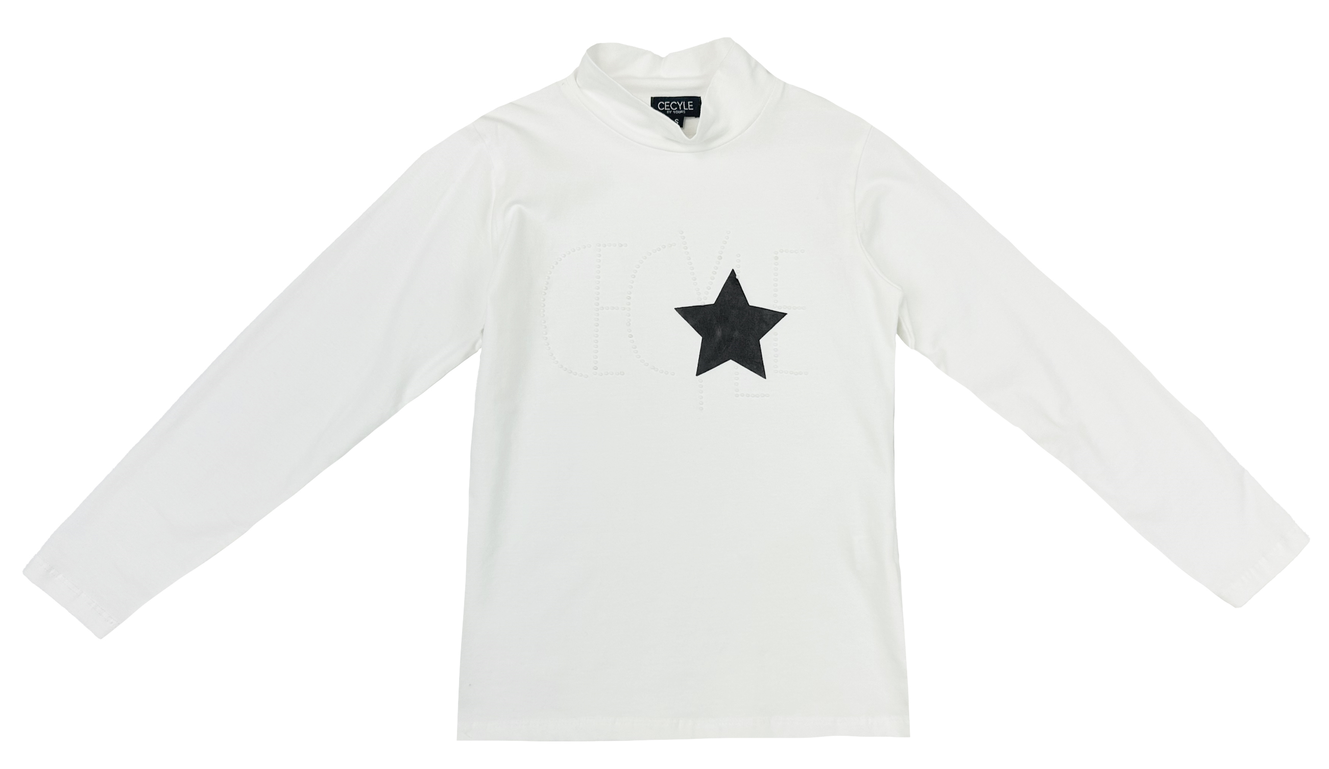 Lupetto con Applicazioni Maglia a Collo Alto Bambina - By1862