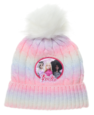 Cappello con Pom Pon Barbie Accessorio Invernale per Bambini 100% Acrilico - Xh4146rosa