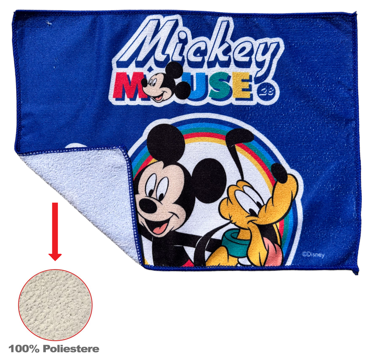 Tovaglietta Topolino e Pluto DISNEY in Tessuto da Colazione Pranzo Cm.40x30 - Mic1000
