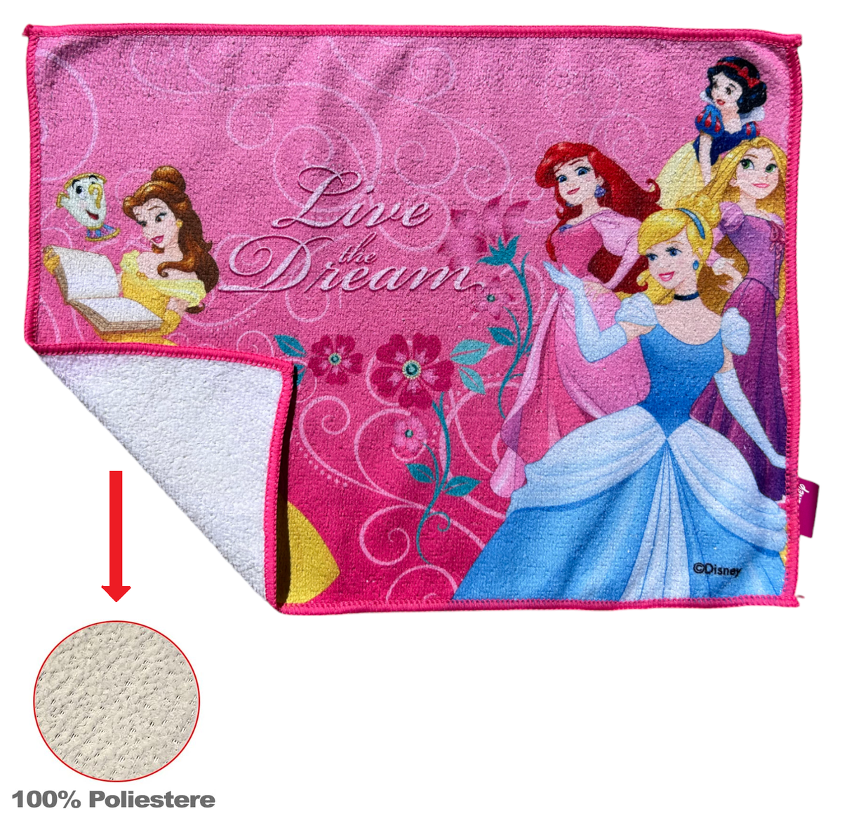 Tovaglietta Principesse DISNEY in Tessuto da Colazione Pranzo Cm.40x30 - Pr1000