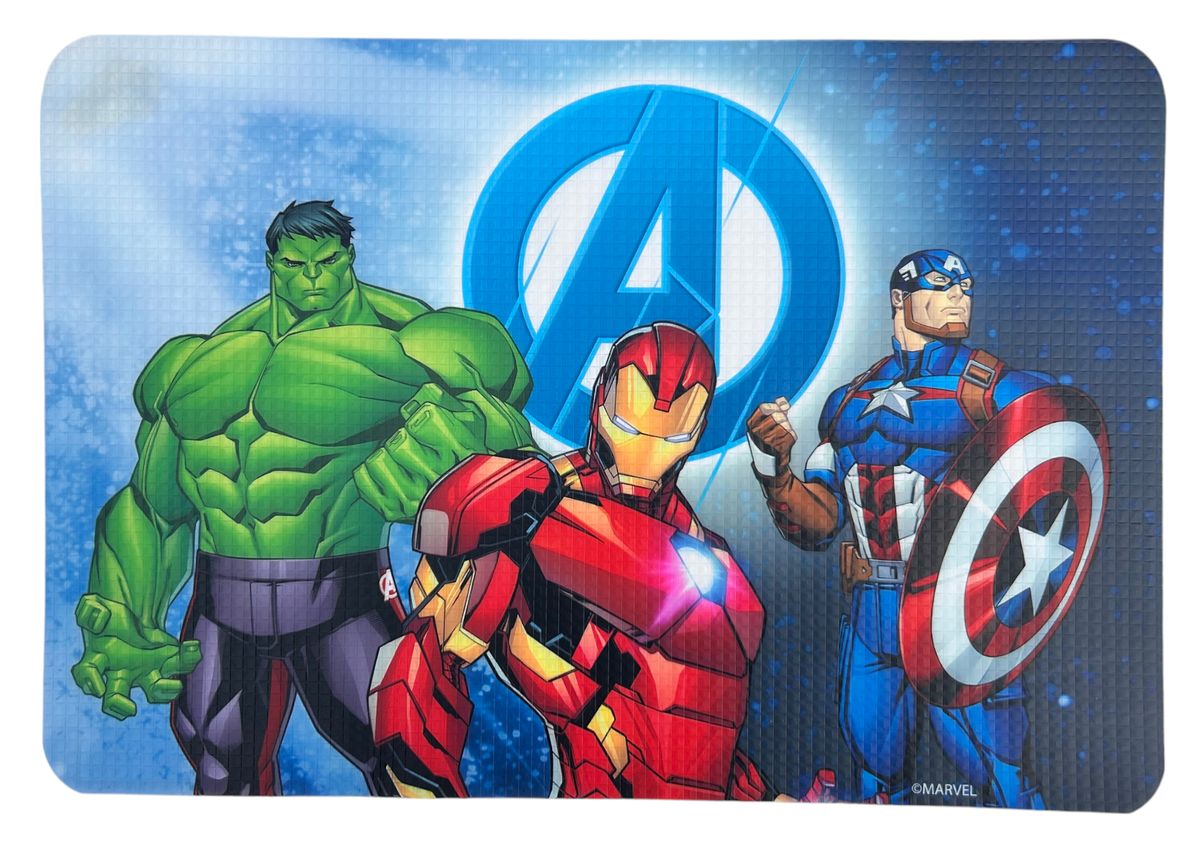 Tovaglietta Avengers MARVEL in Plastica Morbida Antiscivolo Ripiegabile Lavabile da Colazione Pranzo Cm.44x30 - Av0979