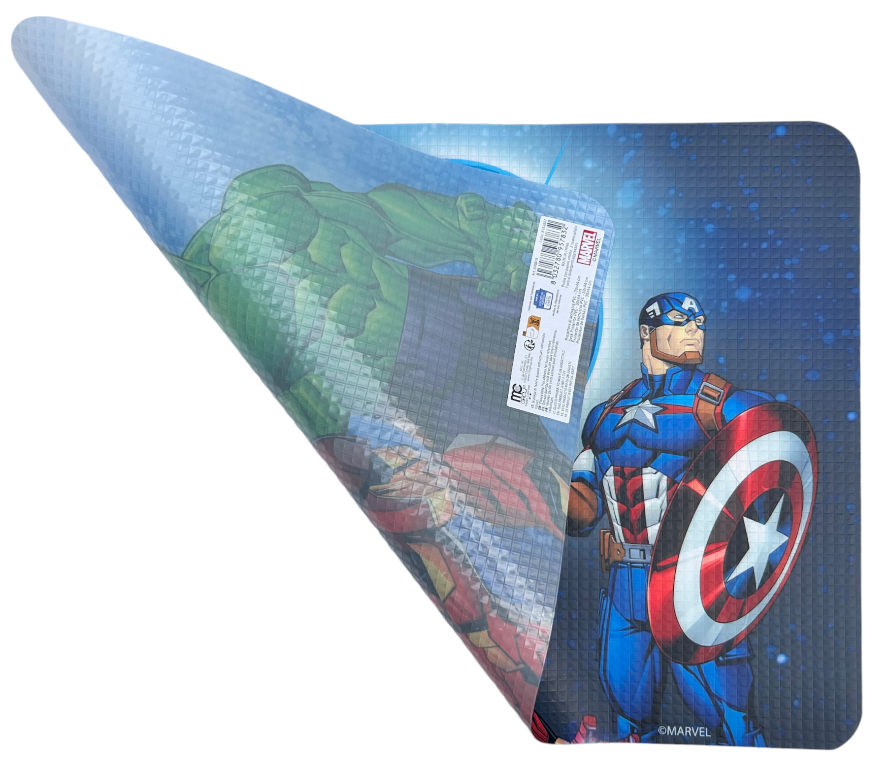 Tovaglietta Avengers MARVEL in Plastica Morbida Antiscivolo Ripiegabile Lavabile da Colazione Pranzo Cm.44x30 - Av0979