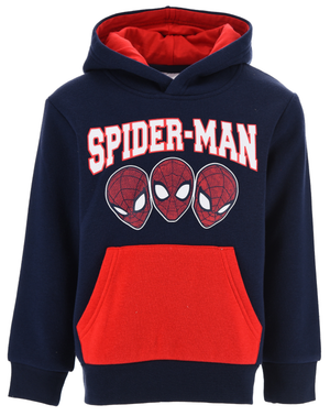 Felpa con Cappuccio Spiderman MARVEL 3/8 Anni Maglietta Sun City - Xh1085blu