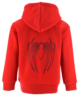 Felpa con Cappuccio Spiderman MARVEL 3/8 Anni Maglietta Sun City - Xh1085rosso