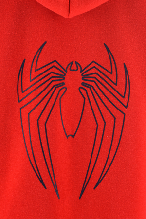 Felpa con Cappuccio Spiderman MARVEL 3/8 Anni Maglietta Sun City - Xh1085rosso