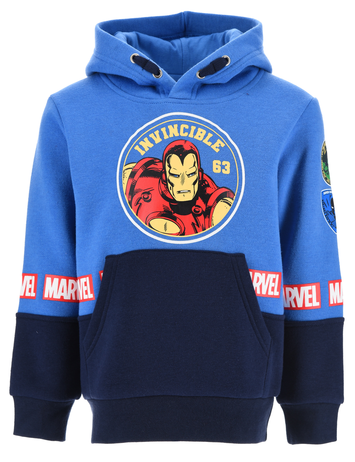 Felpa con Cappuccio Avengers MARVEL 4/10 Anni Maglietta Sun City - Xh1086azzurro