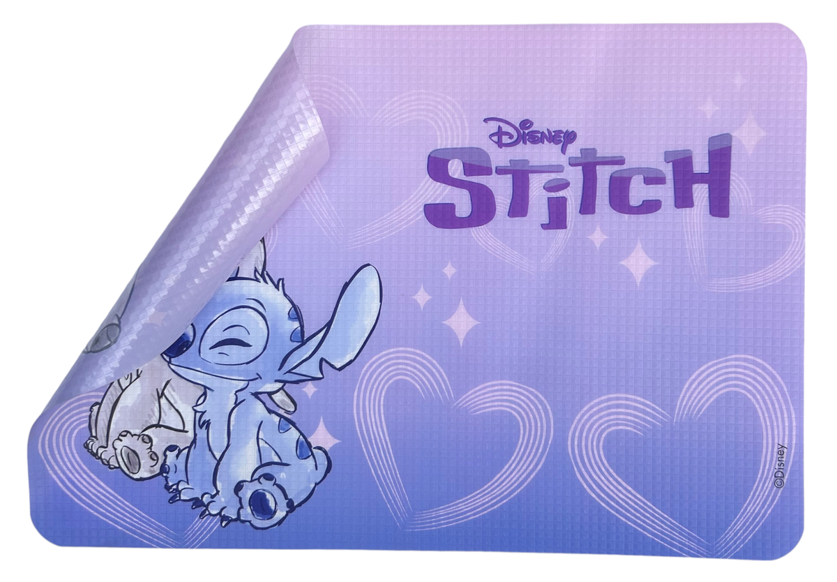 Tovaglietta Stitch e Angel DISNEY in Plastica Morbida Antiscivolo Ripiegabile Lavabile da Colazione Pranzo Cm.44x30 - Lst0979-G