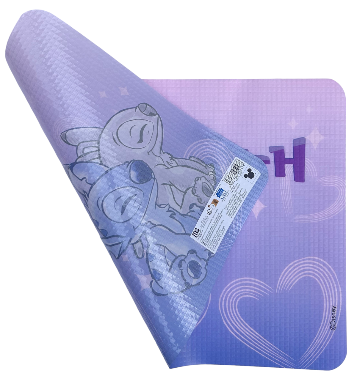 Tovaglietta Stitch e Angel DISNEY in Plastica Morbida Antiscivolo Ripiegabile Lavabile da Colazione Pranzo Cm.44x30 - Lst0979-G