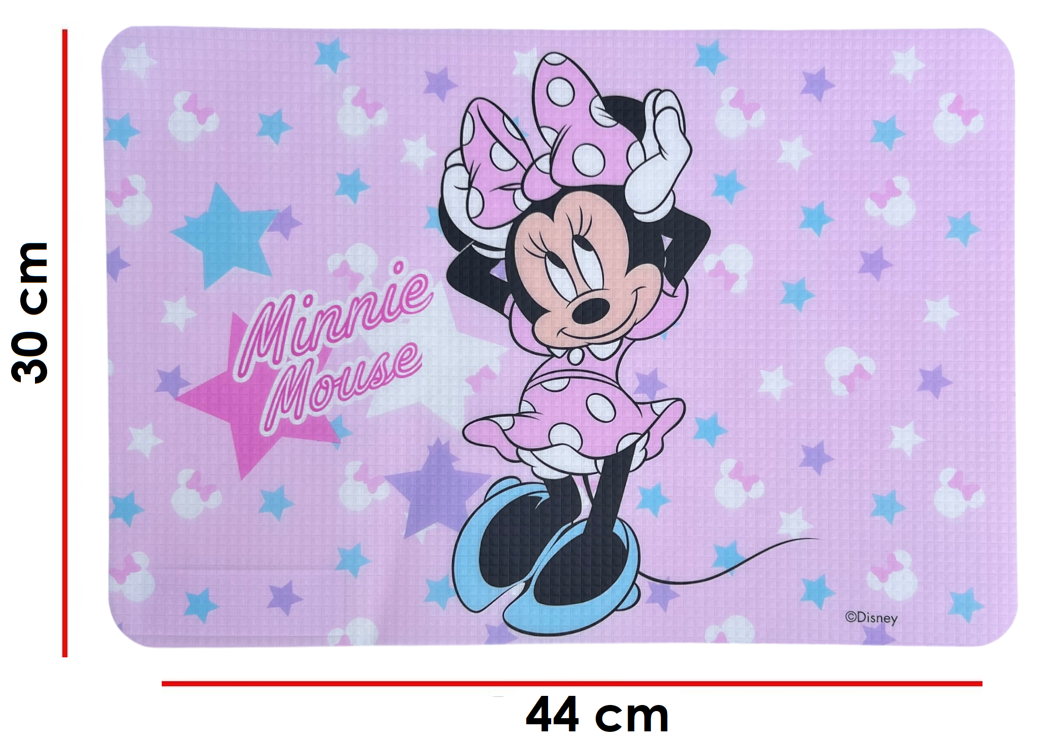 Tovaglietta Minnie Mouse DISNEY in Plastica Morbida Antiscivolo Ripiegabile Lavabile da Colazione Pranzo Cm.44x30 - Min0979