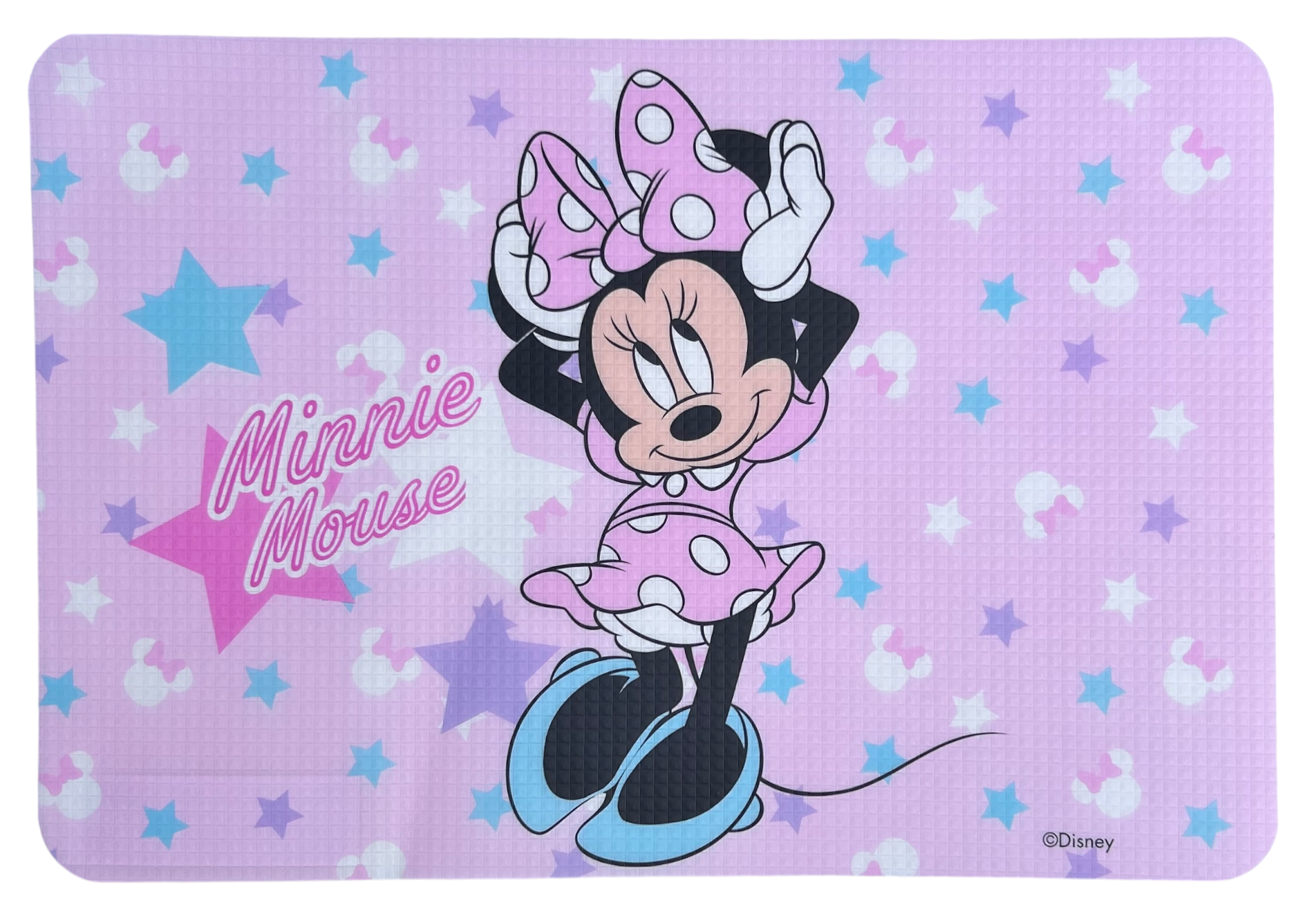 Tovaglietta Minnie Mouse DISNEY in Plastica Morbida Antiscivolo Ripiegabile Lavabile da Colazione Pranzo Cm.44x30 - Min0979