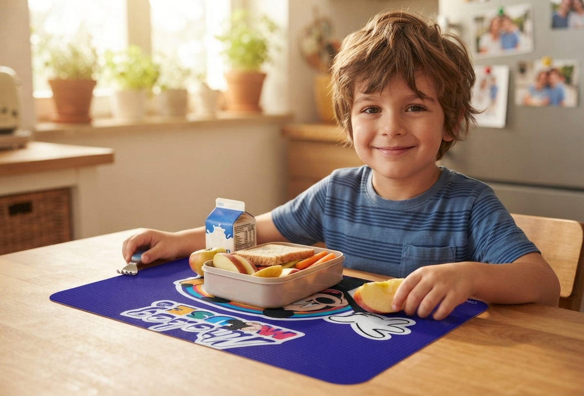 Tovaglietta Topolino DISNEY in Plastica Morbida Antiscivolo Ripiegabile Lavabile da Colazione Pranzo Cm.44x30 - Mic0979