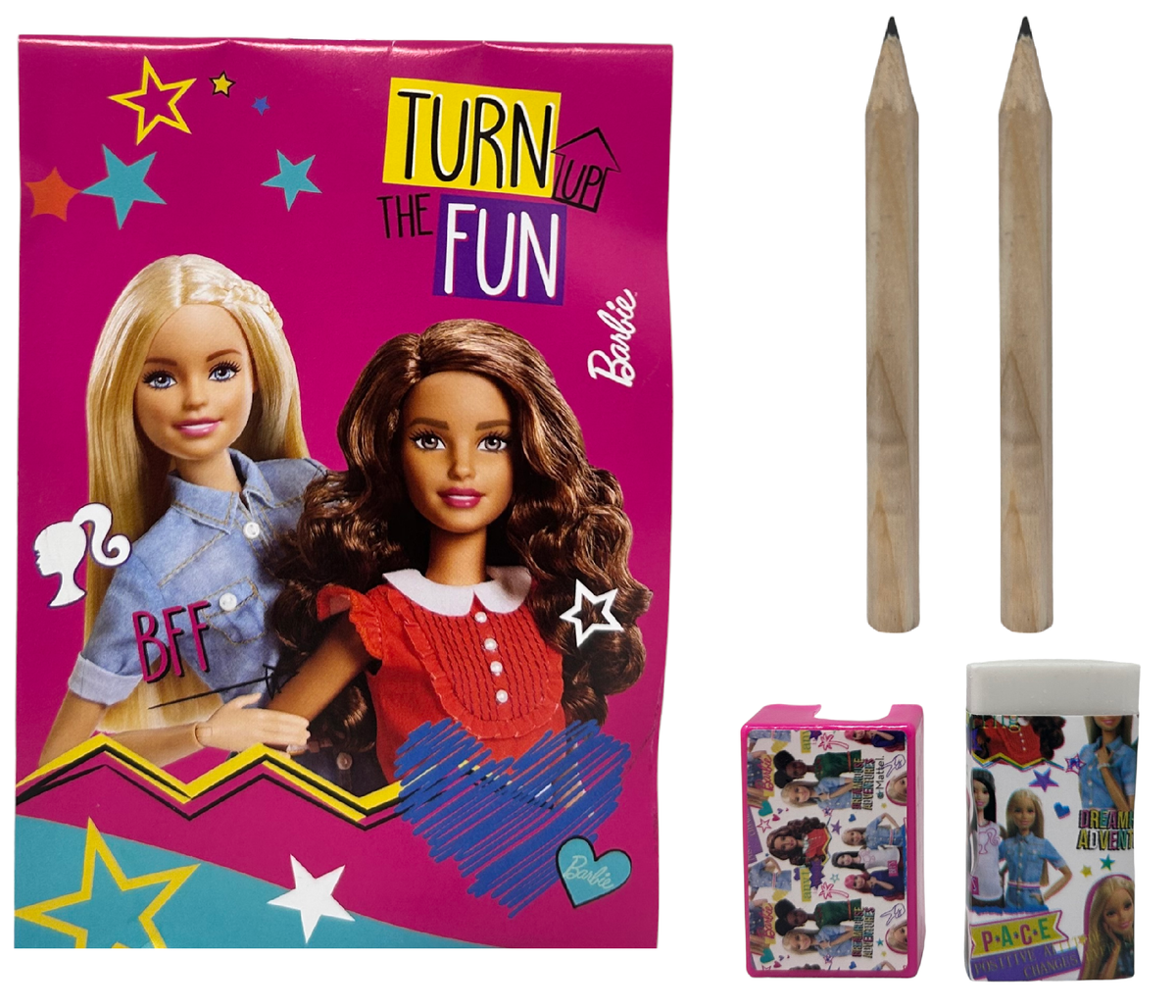 Cubo Cancelleria Barbie Confezione 25 Pezzi Kit per Disegnare e Colorare - Br0583