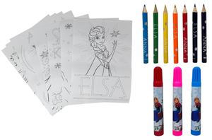 Cubo Cancelleria Frozen DISNEY Confezione 25 Pezzi Kit per Disegnare e Colorare - Fr0583