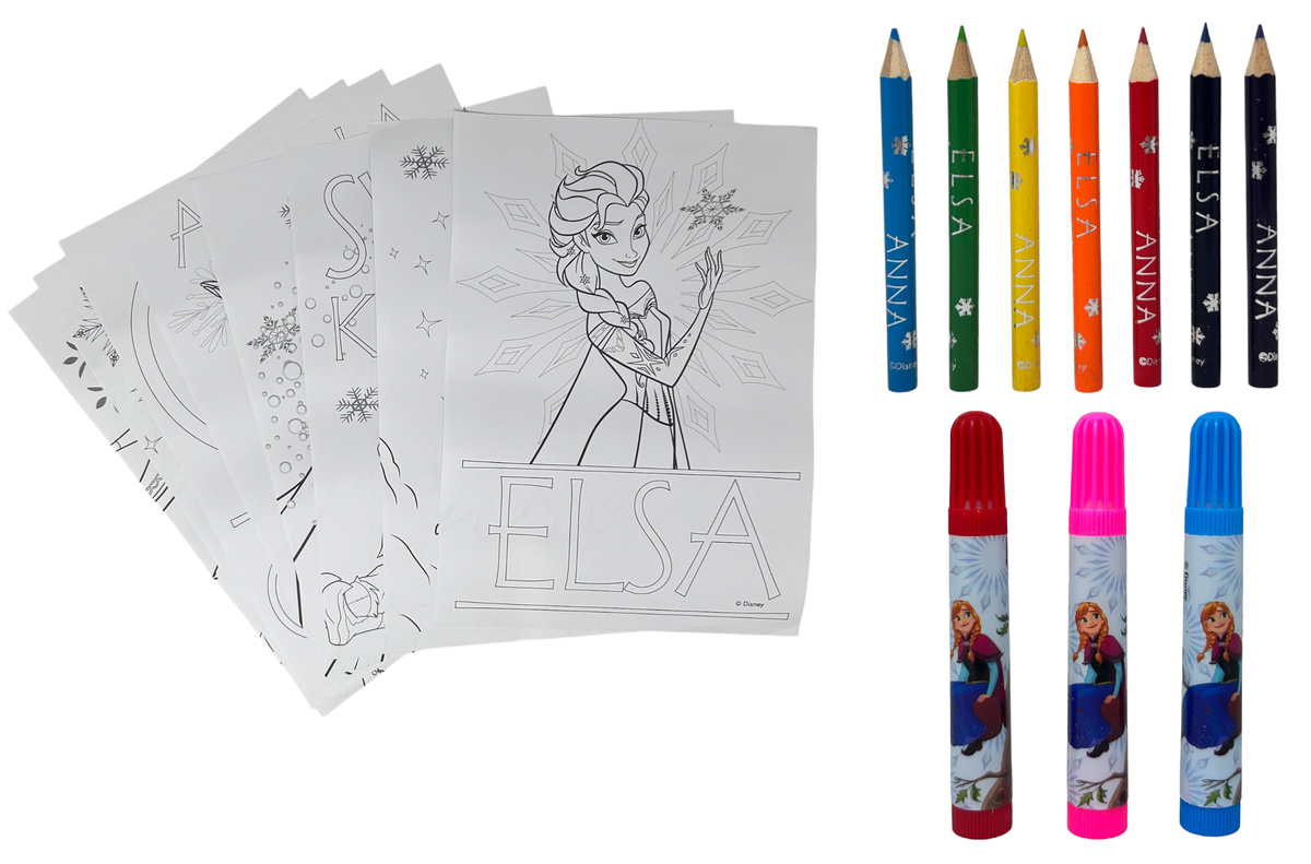 Cubo Cancelleria Frozen DISNEY Confezione 25 Pezzi Kit per Disegnare e Colorare - Fr0583