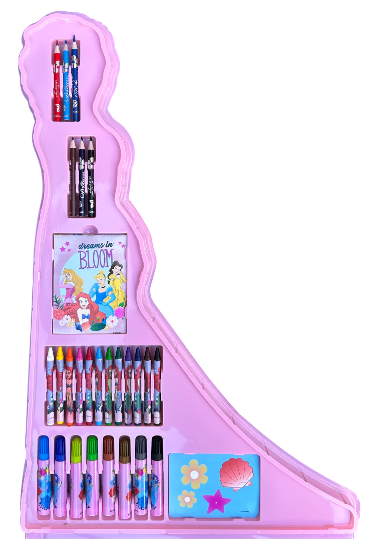 Maxi Valigetta Colori Principesse DISNEY Set Sagomato da 56 Pezzi - Pr0584